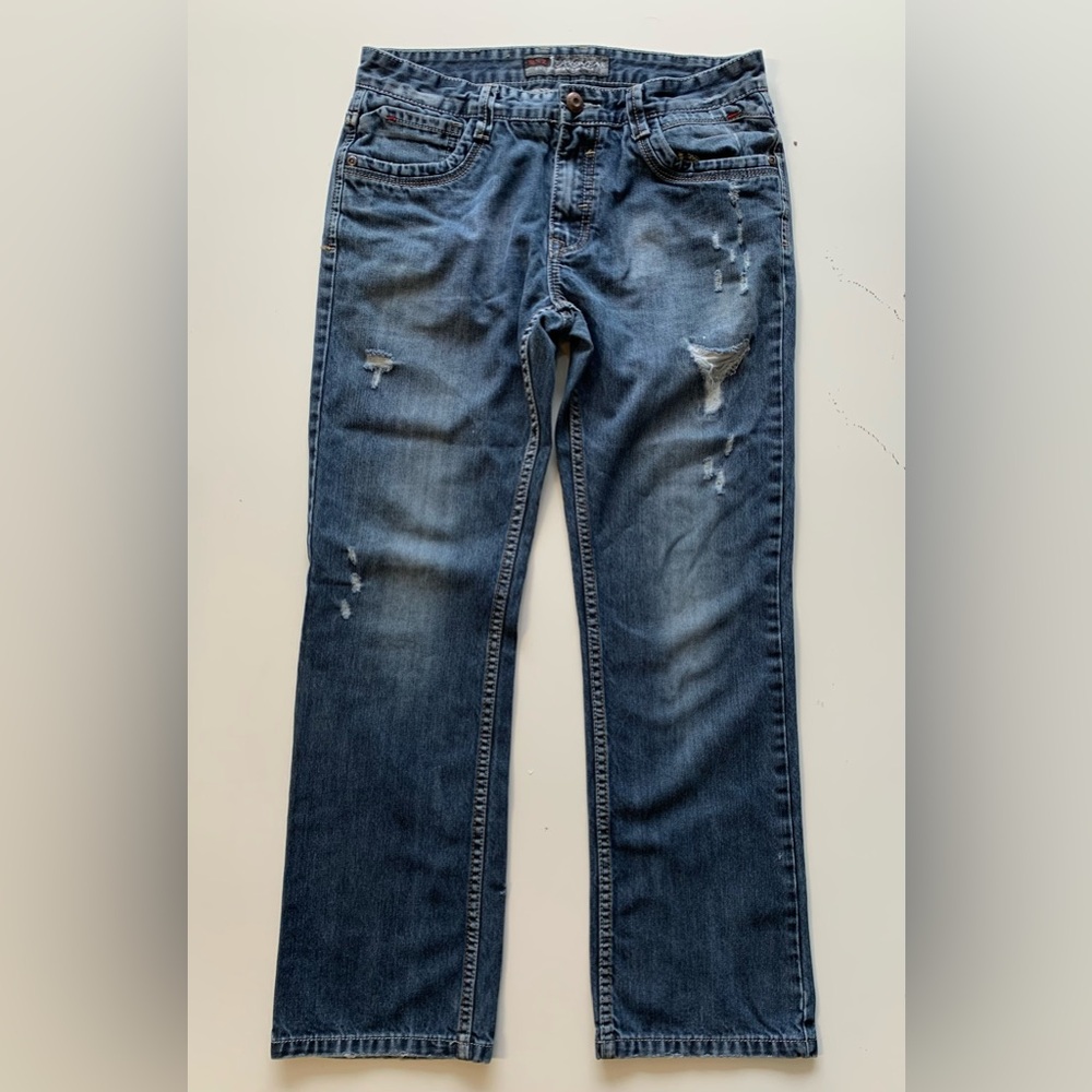 RNZ JEANSWEAR BLUE‎ STONE WASH JEANS MENS 34